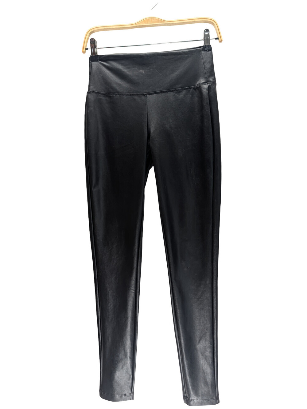 Zenana Faux Leather Leggings High Rise Stretch Black